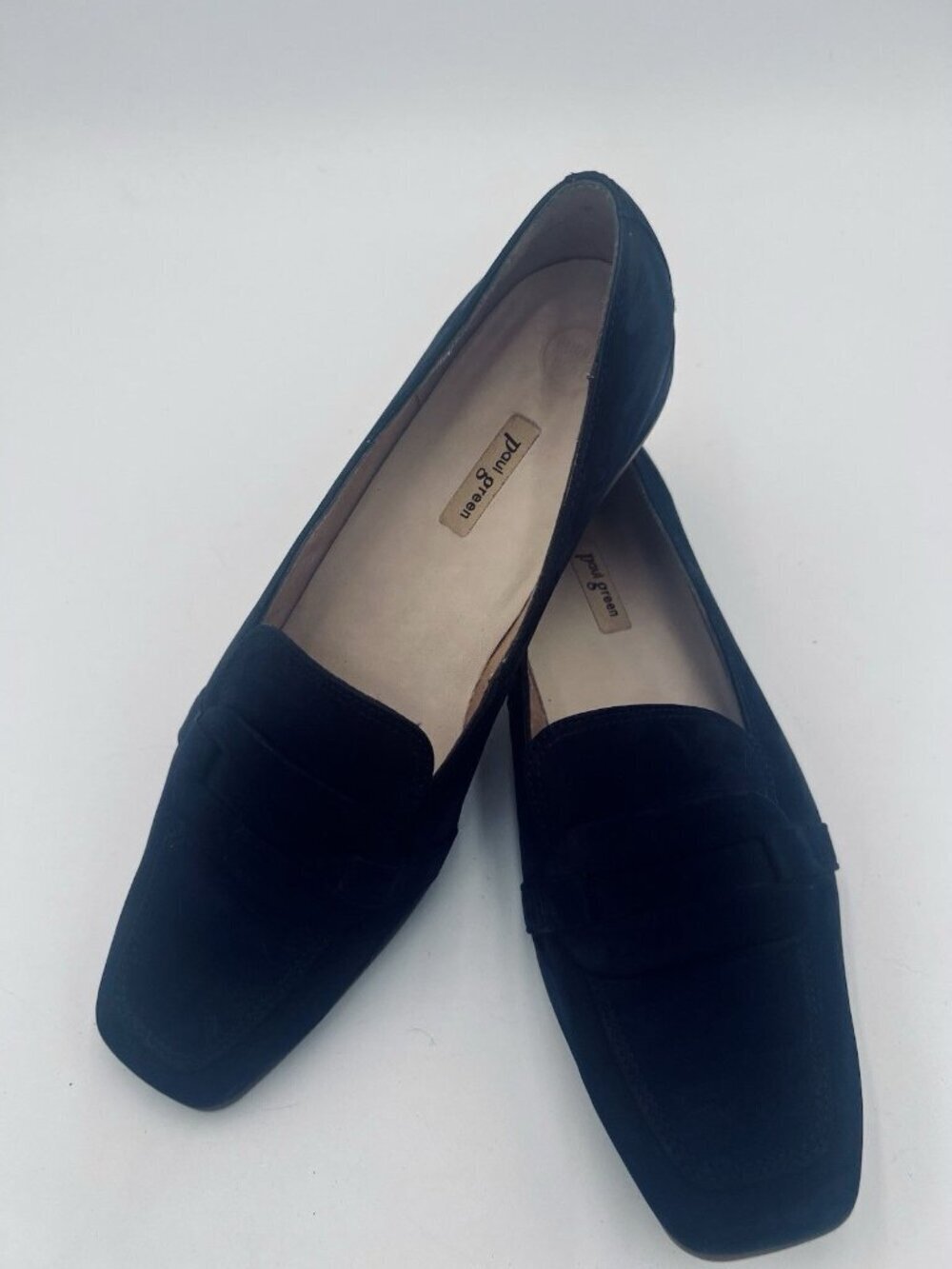 Paul Green Ramona Loafers 10 Navy Suede Slip On Flats Austria Soft Leather EUC - Picture 11 of 16